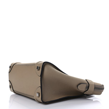 Celine Drummed Calfskin Micro Luggage Souris 7 of 8