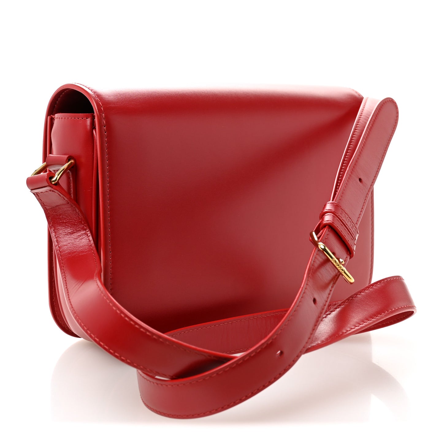 Shiny Calfskin Medium Triomphe Red Red