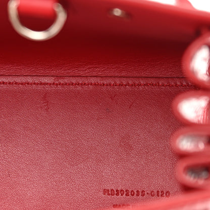 Saint Laurent Calfskin Crocodile Embossed Nano Sac De Jour Red 12 of 13