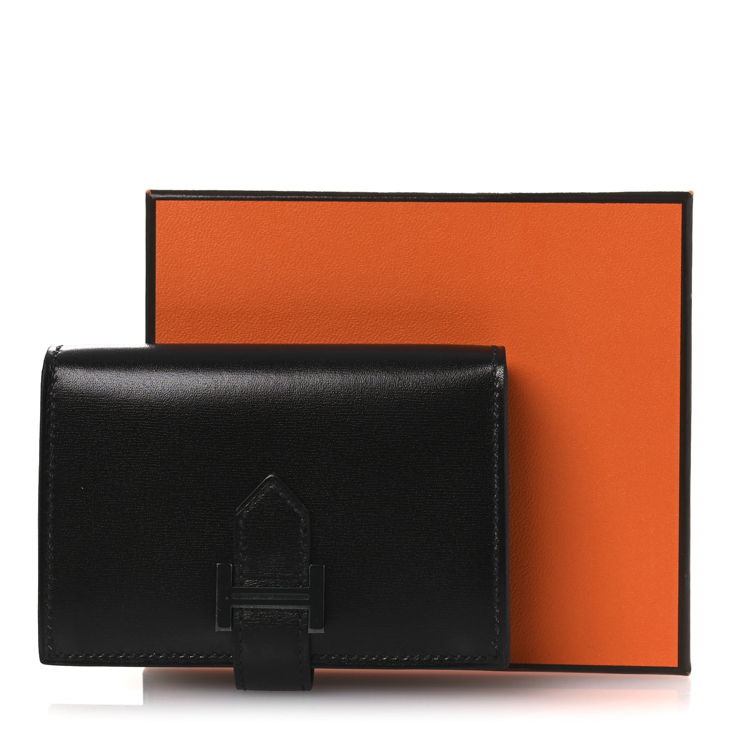 Box Monochrome Bearn Card Holder Wallet Black