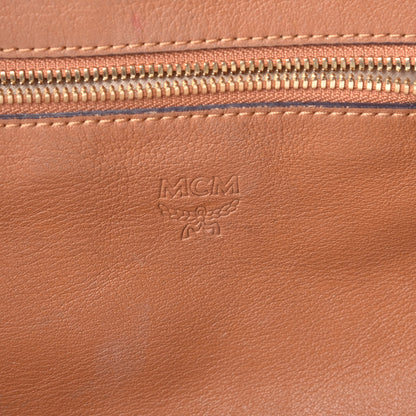 MCM Visetos Shopper Tote Cognac 11 of 15