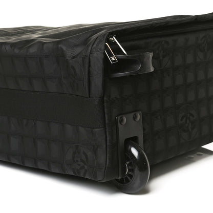 Chanel Nylon Travel Trolley Rolling Luggage Black 6 of 16