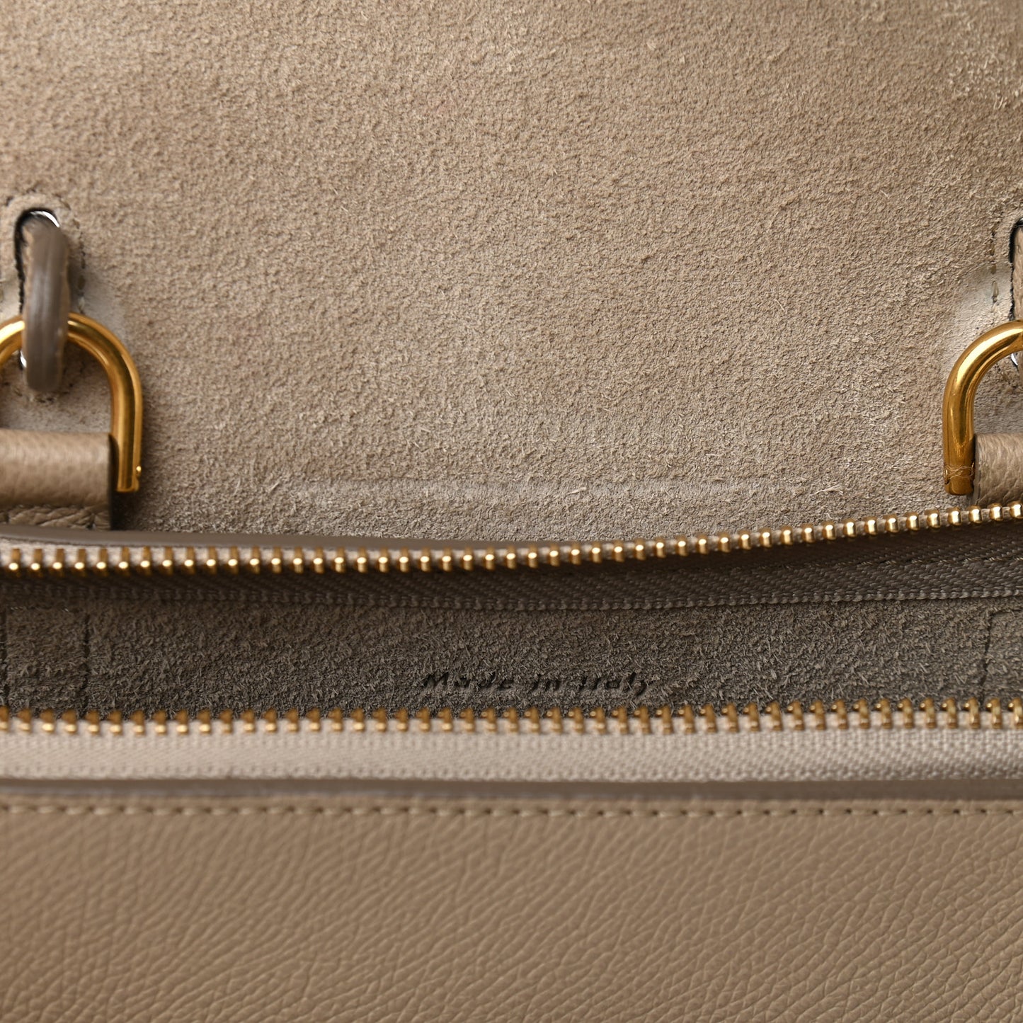 Grained Calfskin Nano Belt Bag Light Taupe