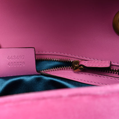 Gucci Velvet Matelasse Marquise Crystals Embroidered Small GG Marmont Shoulder Bag Malva 8 of 12