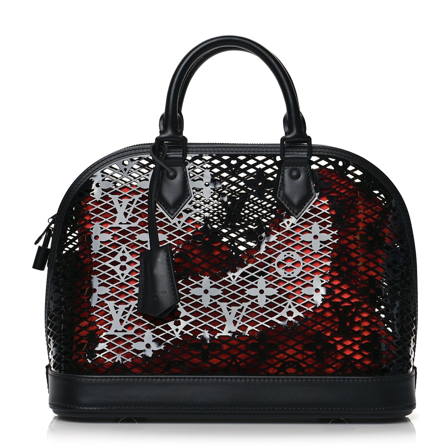 Louis Vuitton Patent Calfskin Laced Monogram Alma PM Black 1 of 10