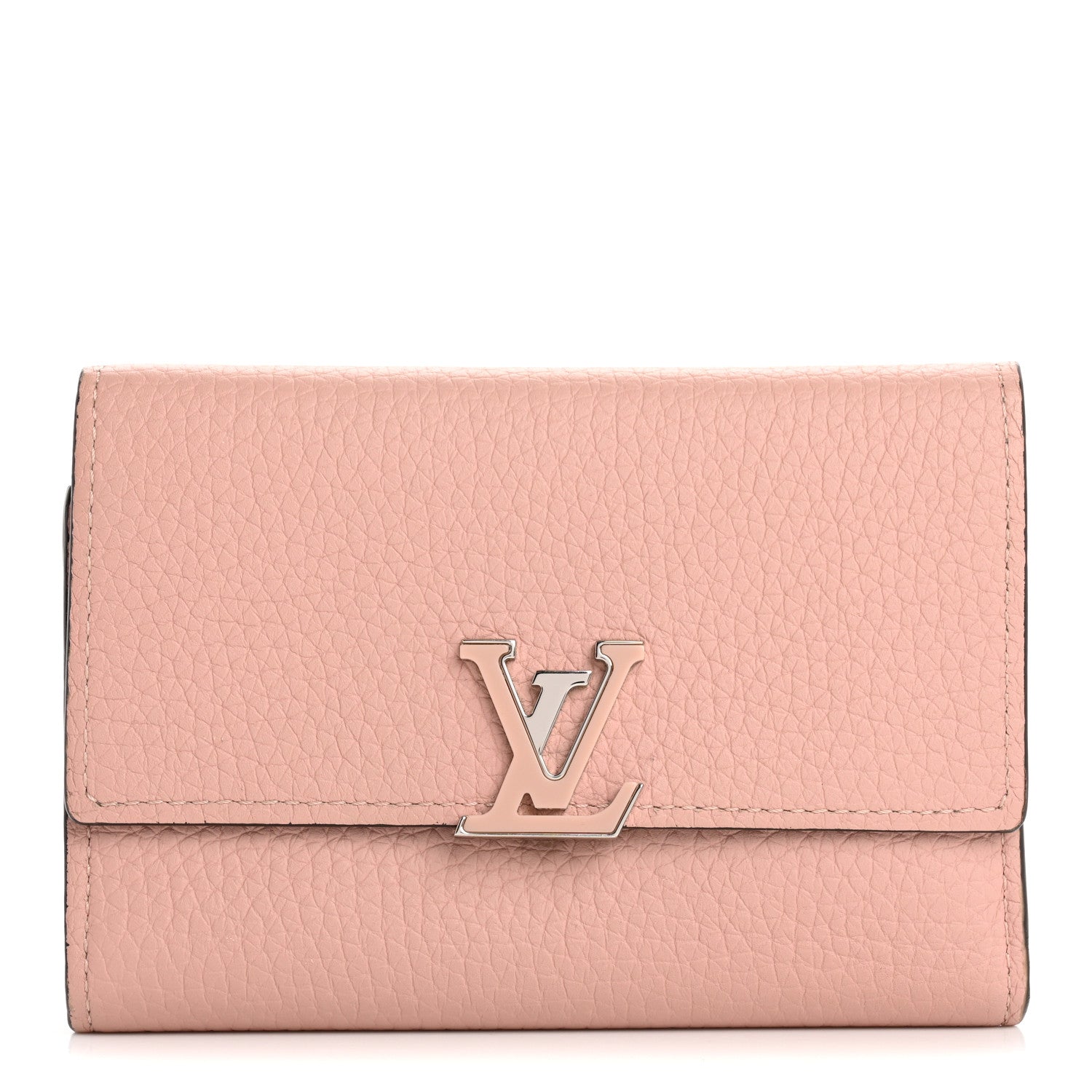 Louis Vuitton Taurillon Capucines Compact Wallet Magnolia 1 of 15