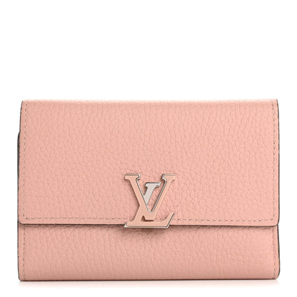 Louis Vuitton Taurillon Capucines Compact Wallet Magnolia 1 of 15