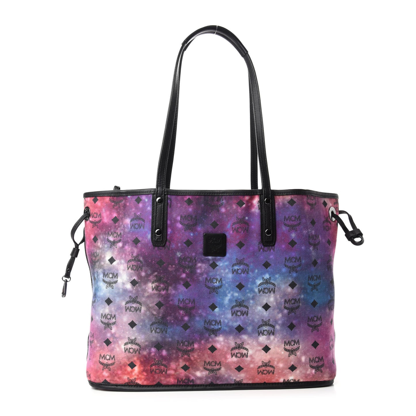 Metallic Galaxy Visetos Medium Project Reversible Shopper Tote Black Multicolor