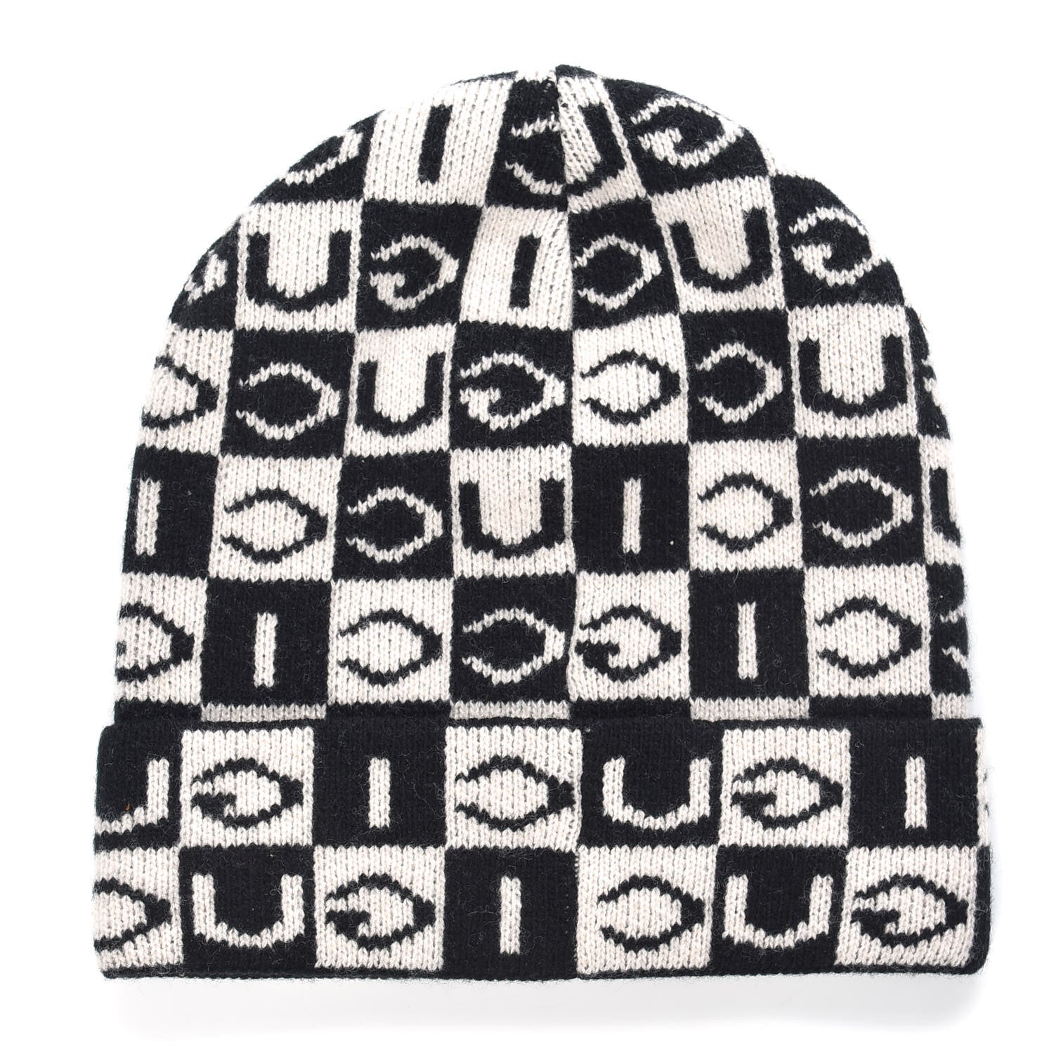 Gucci Wool Appside Beanie L Black Ivory 2 of 3