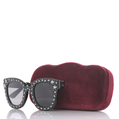 Gucci Acetate Stars Cat Eye Sunglasses GG0116S Black 7 of 7