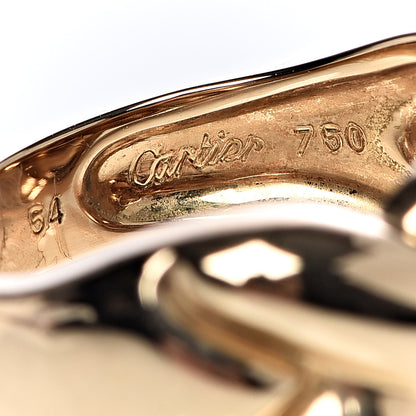 Cartier 18K Yellow Gold Braided Band Ring 54 6.75 6 of 6