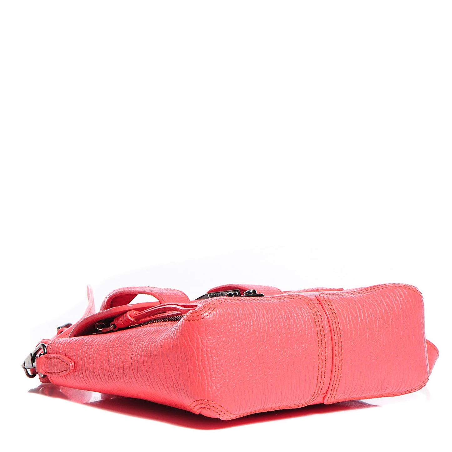 3.1 Textured Calfskin Mini Pashli Satchel Coral