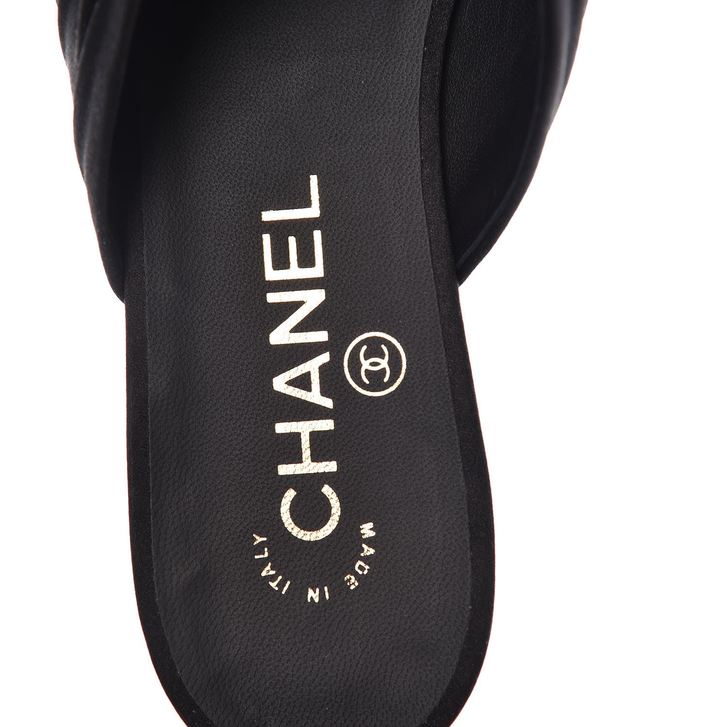 Chanel Satin Bow Mules 38 Black 5 of 10