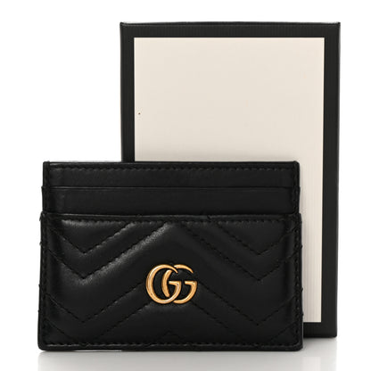 Gucci Calfskin Matelasse GG Marmont Card Holder Black 7 of 7