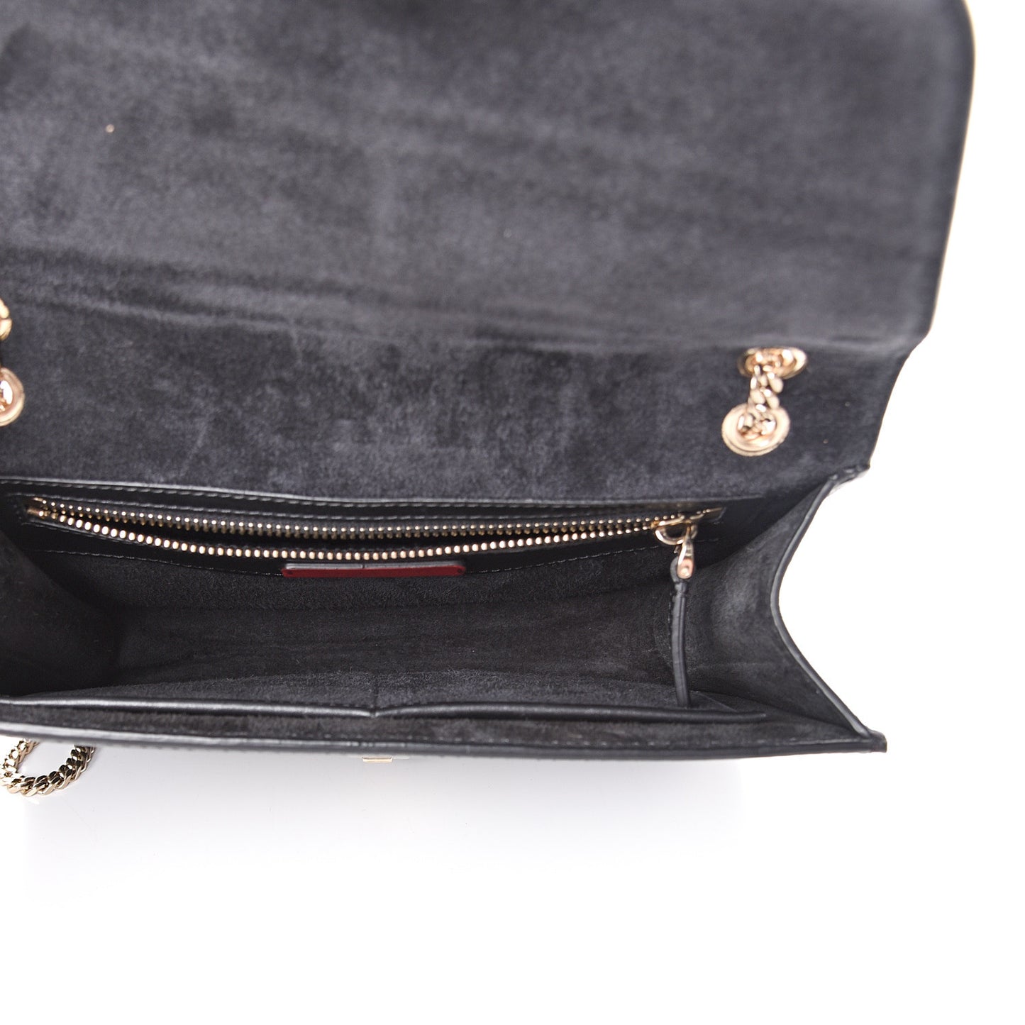 Calfskin Lipstick Small Rockstud Demilune Shoulder Bag Black