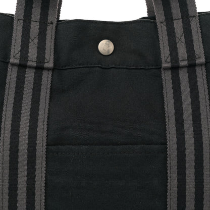 Hermes Canvas Herline MM Tote Grey 7 of 13