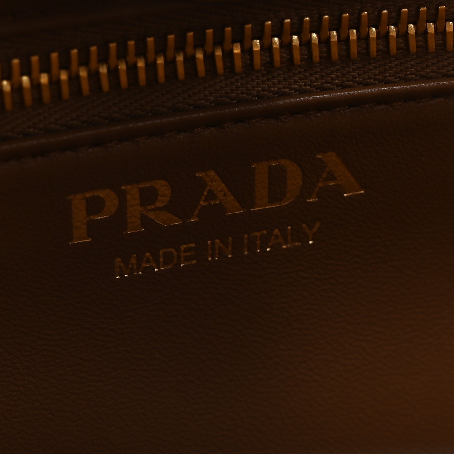 Prada City Calfskin Metal Triangle Logo Tote Caramel 6 of 10