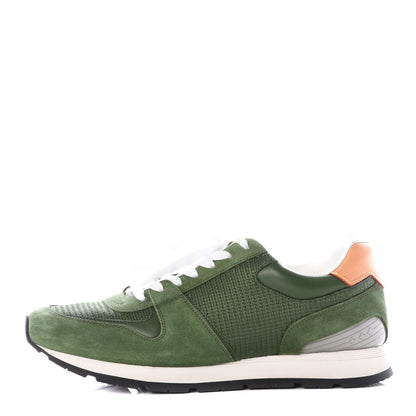Louis Vuitton Calfskin Suede Abbesses Sneakers 6.5 Vert 1 of 9
