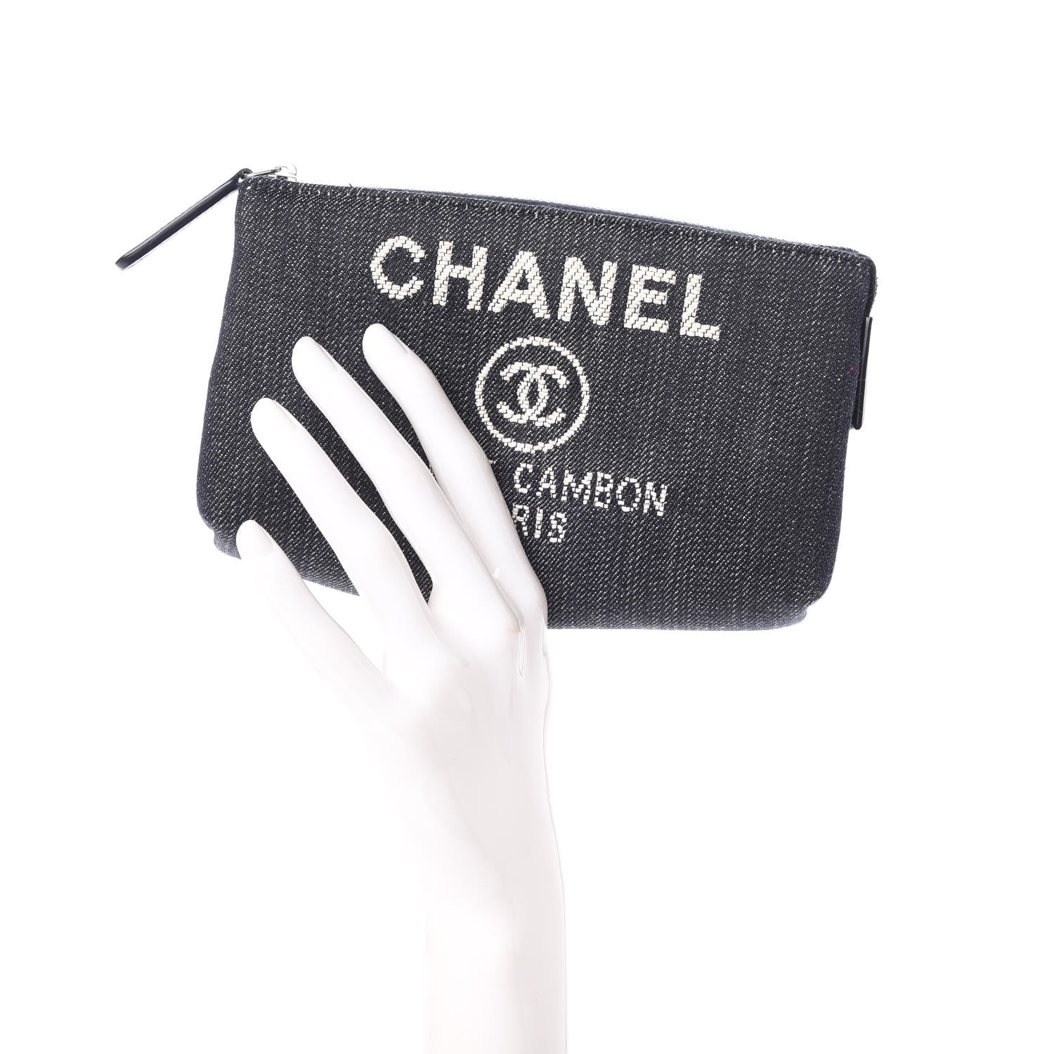 Chanel Denim Deauville Cosmetic Pouch Blue 2 of 7