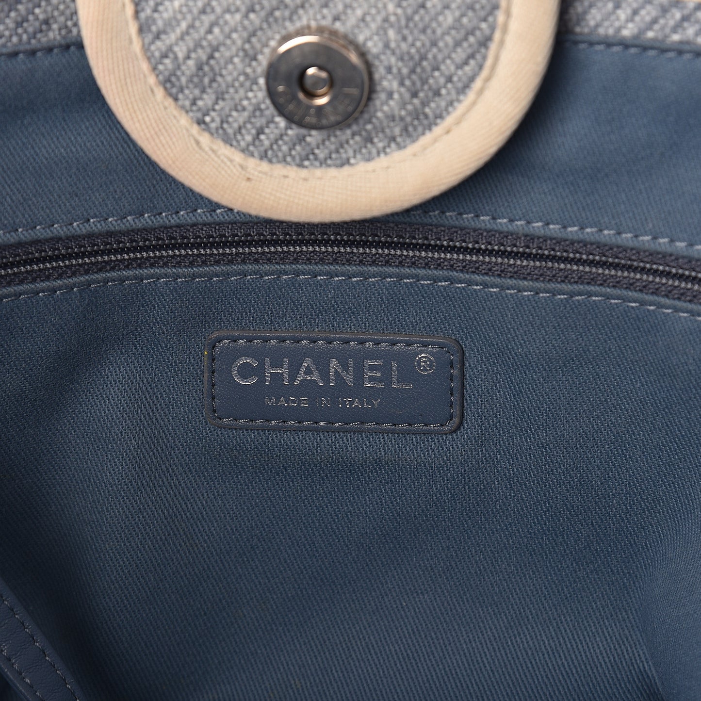 Canvas Medium Deauville Tote Light Blue