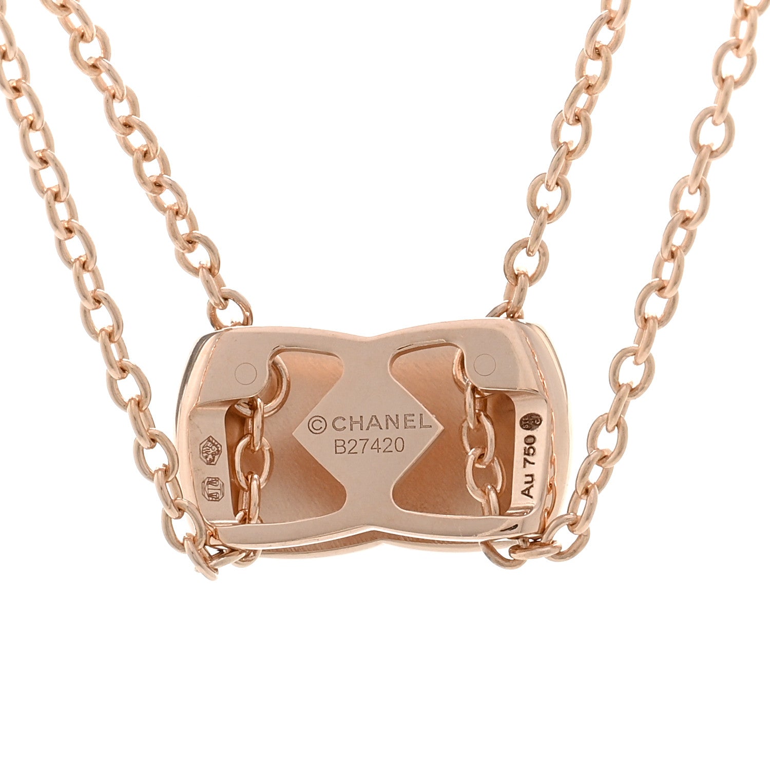 Chanel 18K Beige Gold Coco Crush Pendant Necklace 4 of 4