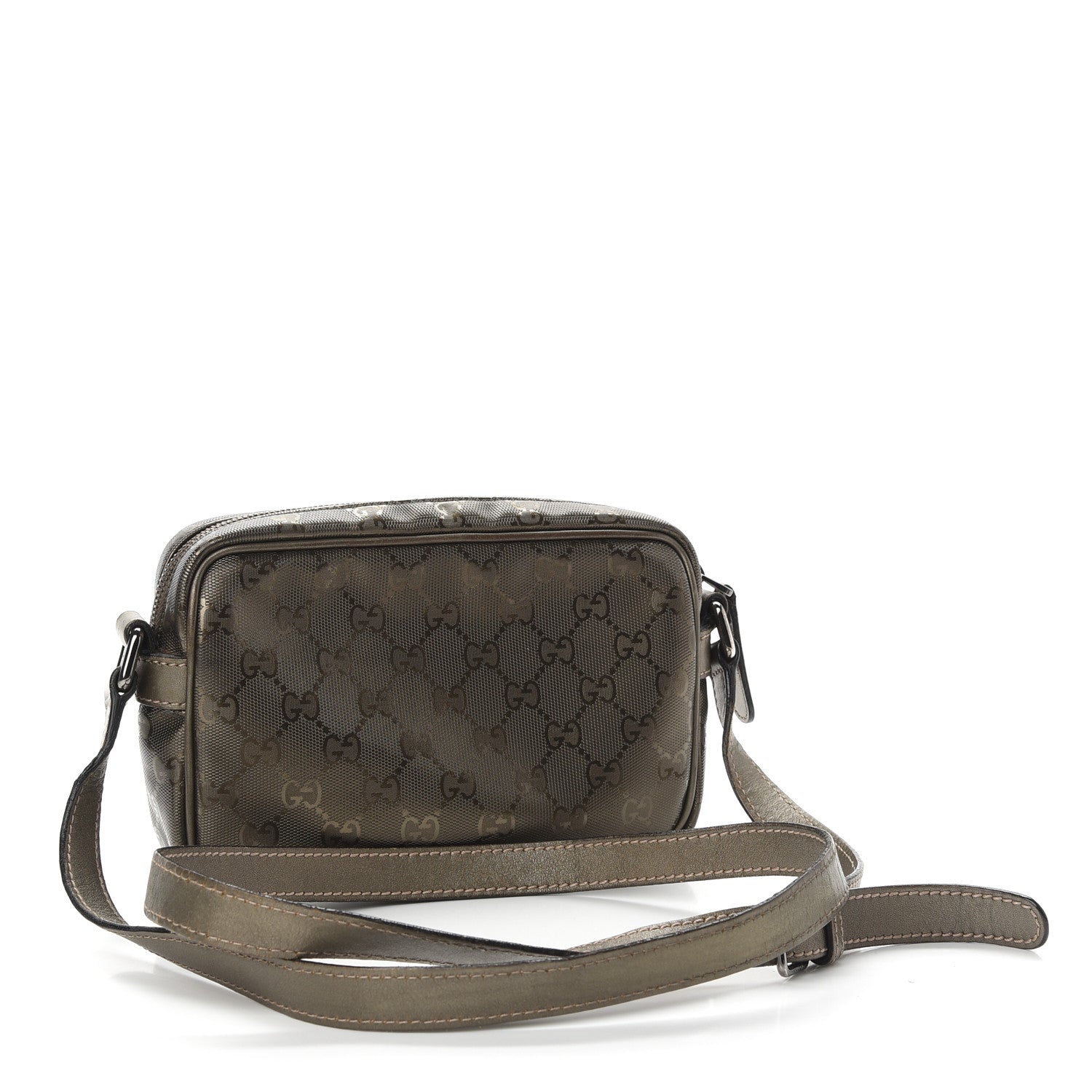 Gucci Imprime Monogram Small Shoulder Bag Silver 2 of 8