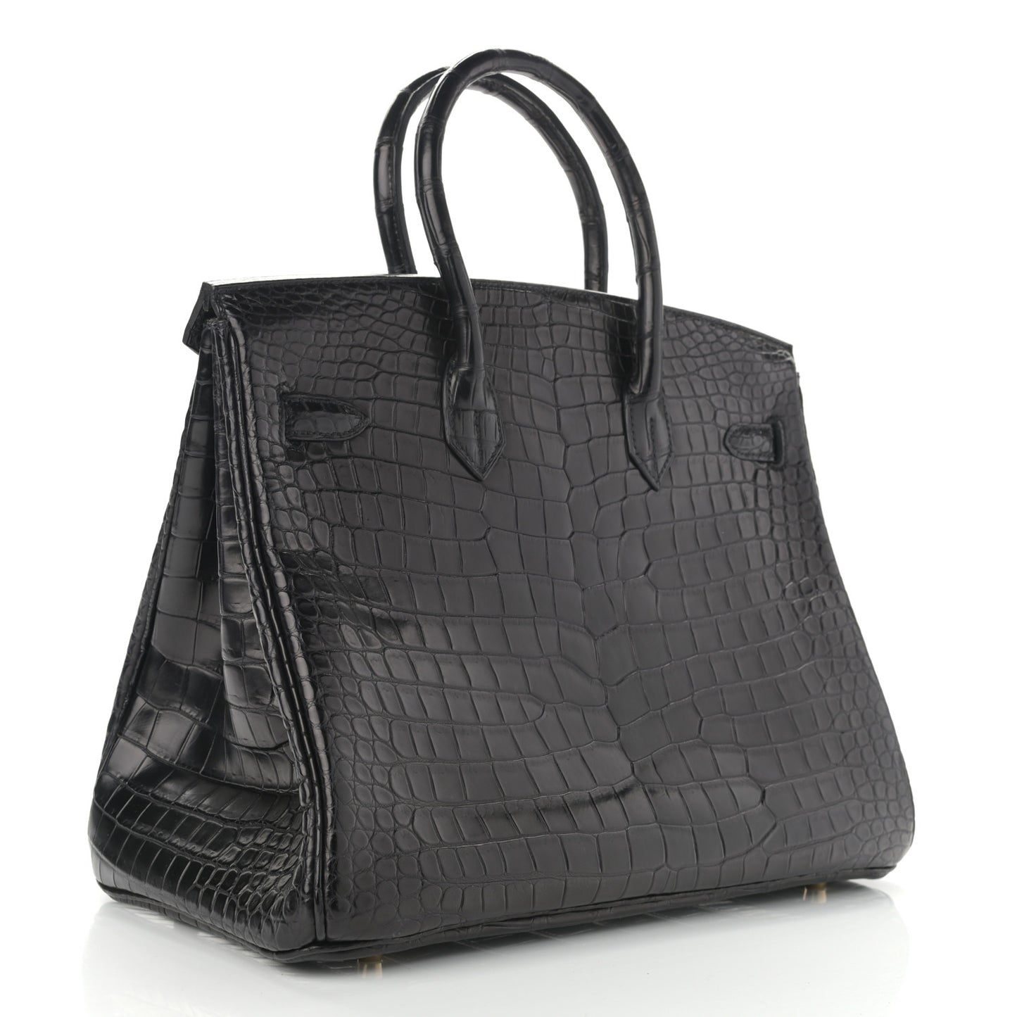 Matte Porosus Crocodile Birkin 35 Black