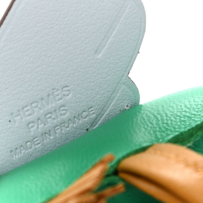 Hermes Milo Lambskin Grigri Rodeo Pegase Horse Bag Charm PM Menthe Sesame Bleu Brume 3 of 3