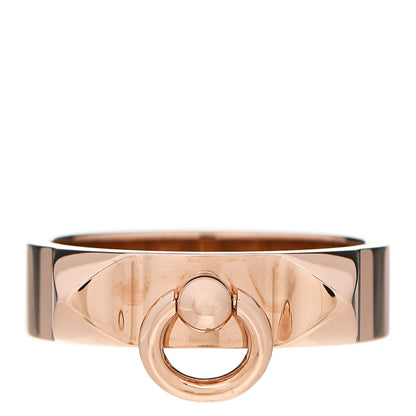 Hermes 18K Rose Gold PM Collier De Chien Ring 51 5.75 1 of 6