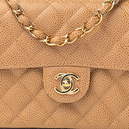 Chanel Caviar Quilted Mini Square Flap Beige 10 of 11