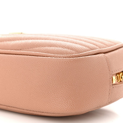 Saint Laurent Grain De Poudre Matelasse Monogram Mini Lou Camera Bag Vintage Peach 10 of 10
