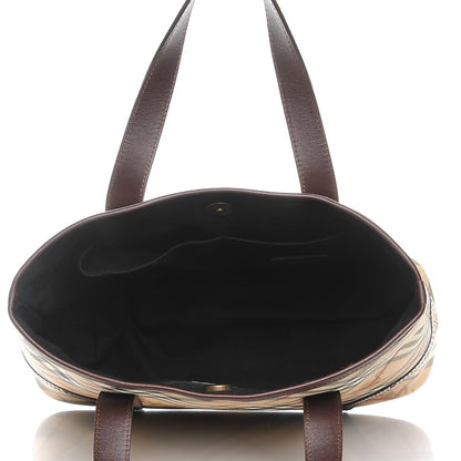 Burberry Haymarket Check Studded Tote Chocolate 5 of 8