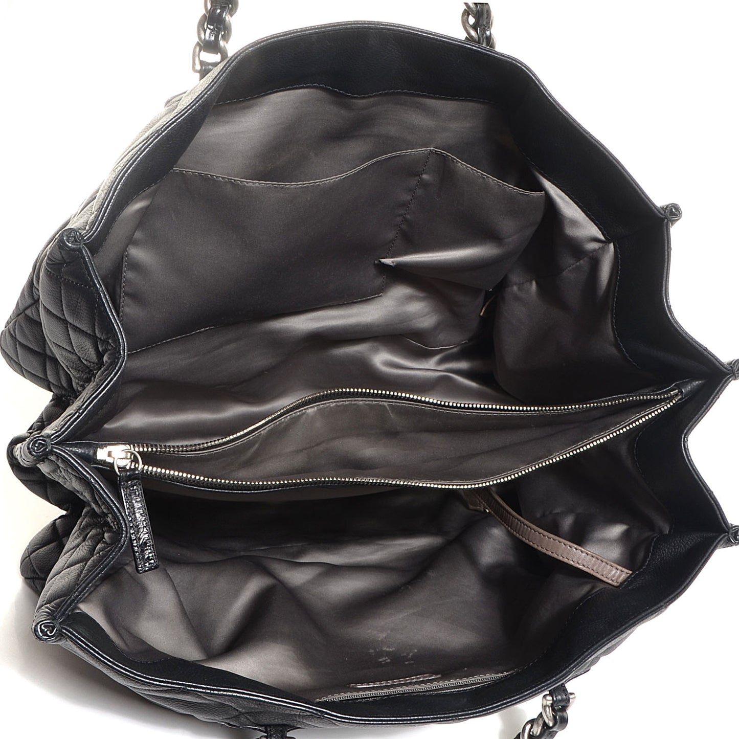 Caviar Quilted Coco Casual Tote Black