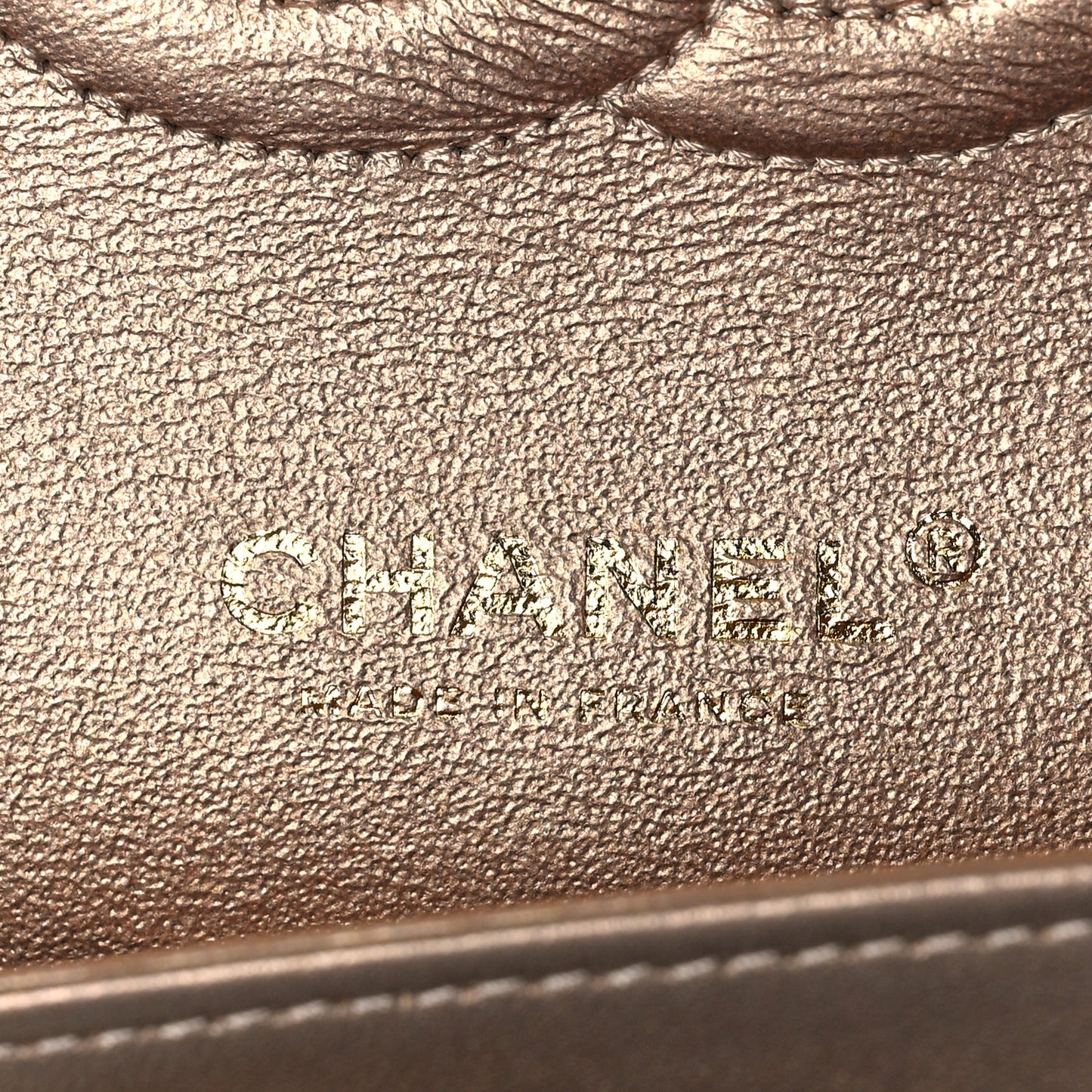 Metallic Lambskin Plisse Medium Double Flap Gold