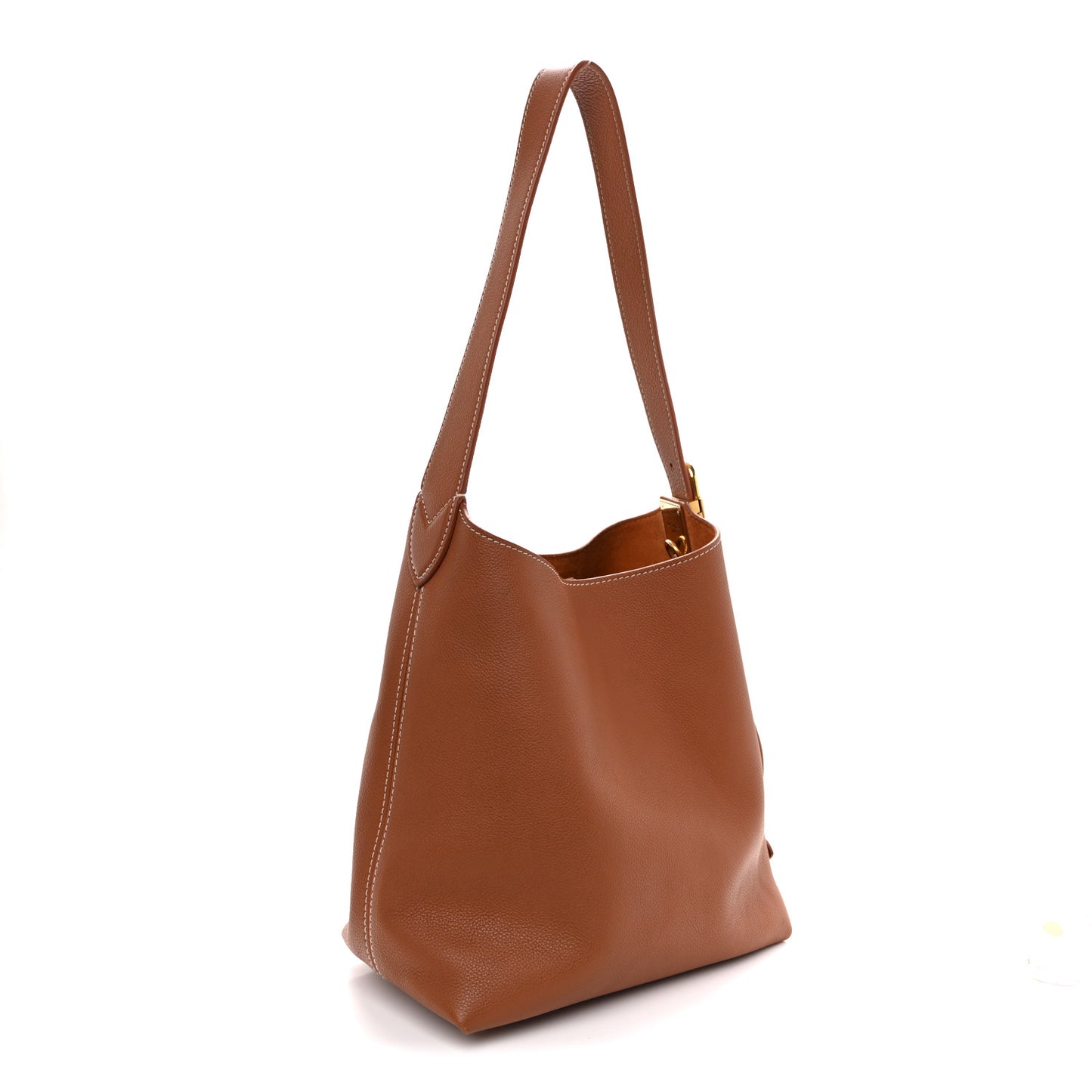 Grained Calfskin Low Key Hobo PM Cognac