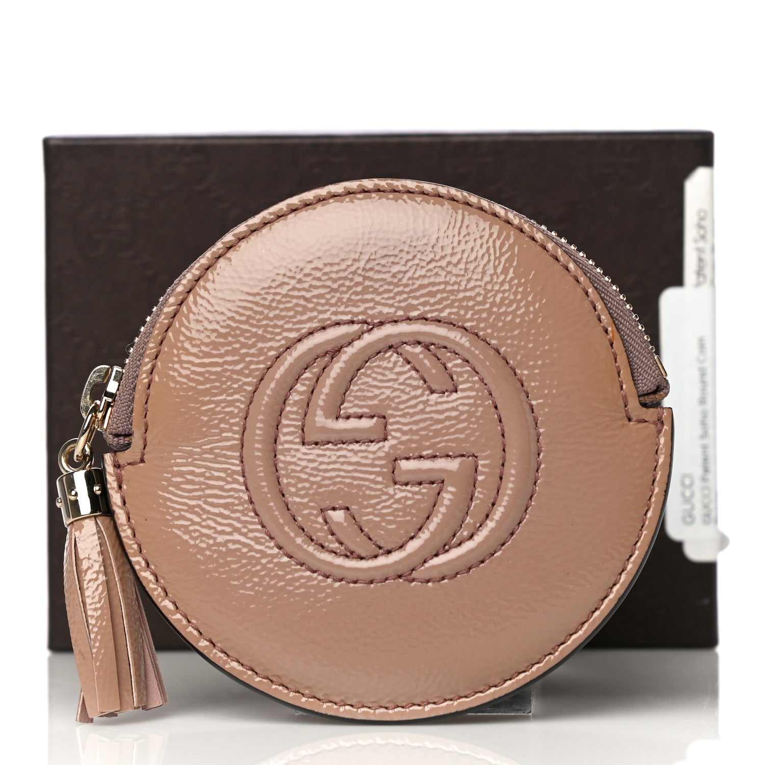 Gucci Patent Soho Round Coin Purse Dark Cipria 12 of 12