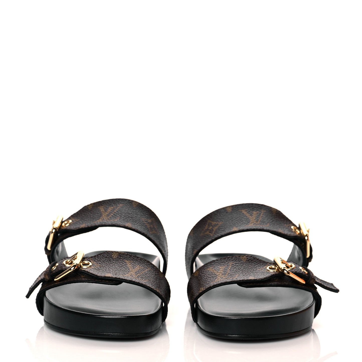 Monogram Bom Dia Mule Sandals 39 Black