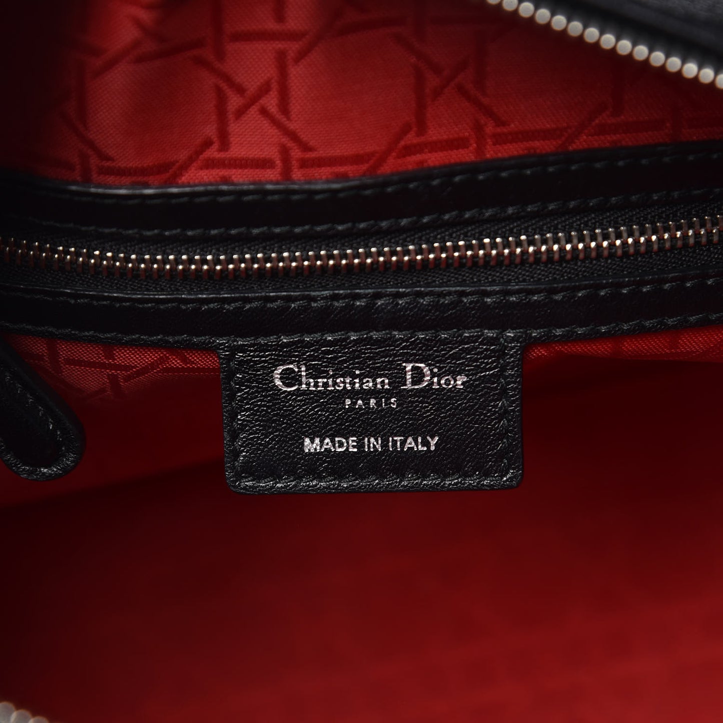 Lambskin Cannage Large Lady Dior Black
