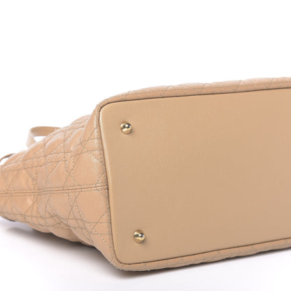 Christian Dior Coated Canvas Cannage Small Panarea Tote Beige 29 of 30