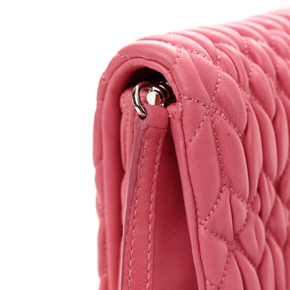 Miu Miu Nappa Matelasse Crystal Chain Crossbody Geranio 11 of 13
