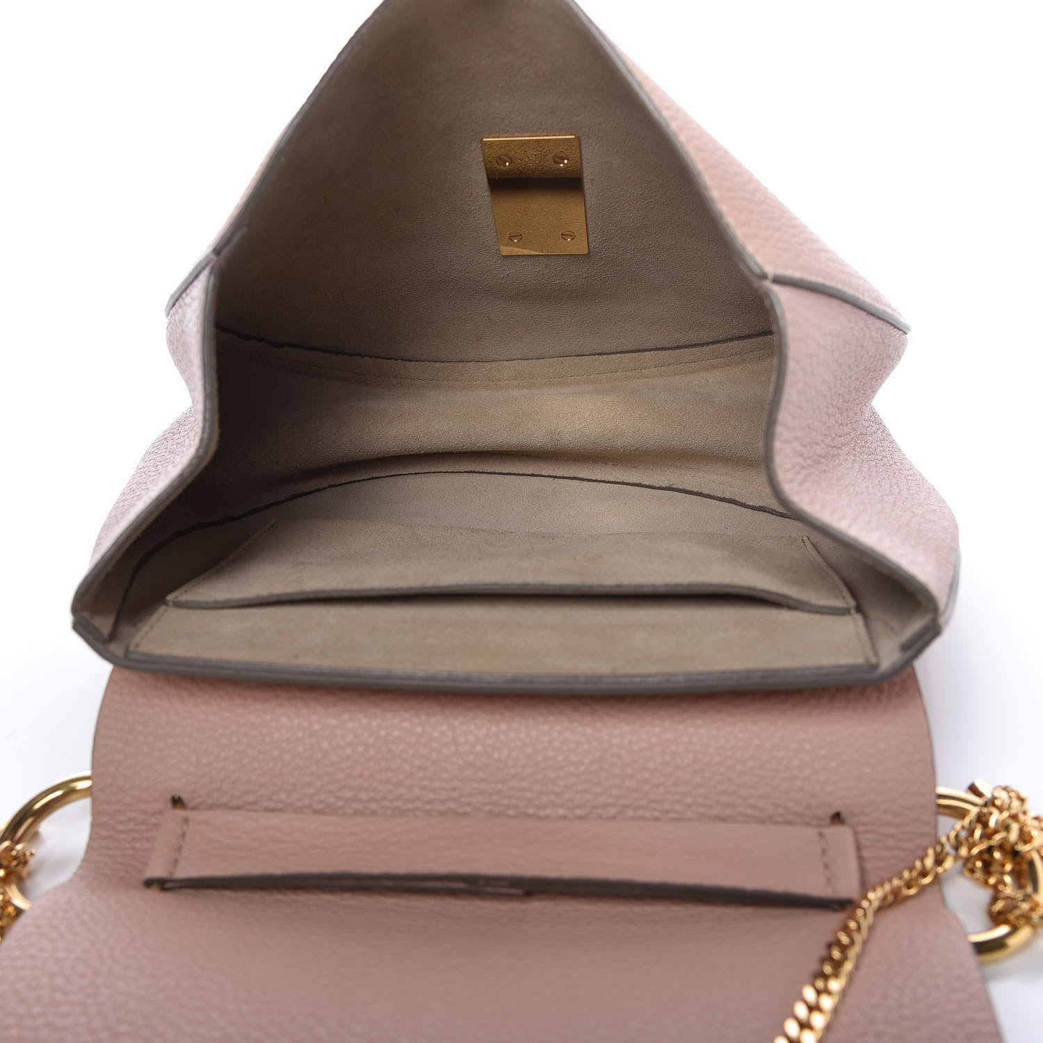 Chloe Grained Lambskin Drew Shoulder Bag Cement Pink 5 of 8