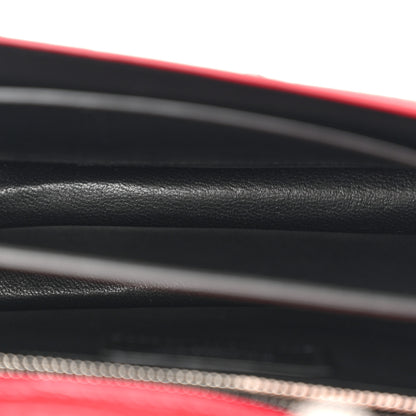 Saint Laurent Calfskin Crocodile Embossed Monogram Cassandra Clasp Bag Red 5 of 12