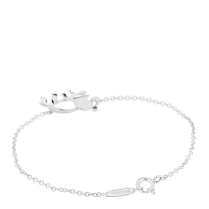 Tiffany Sterling Silver Tsavorite Save the Wild Elephant Bracelet 2 of 6