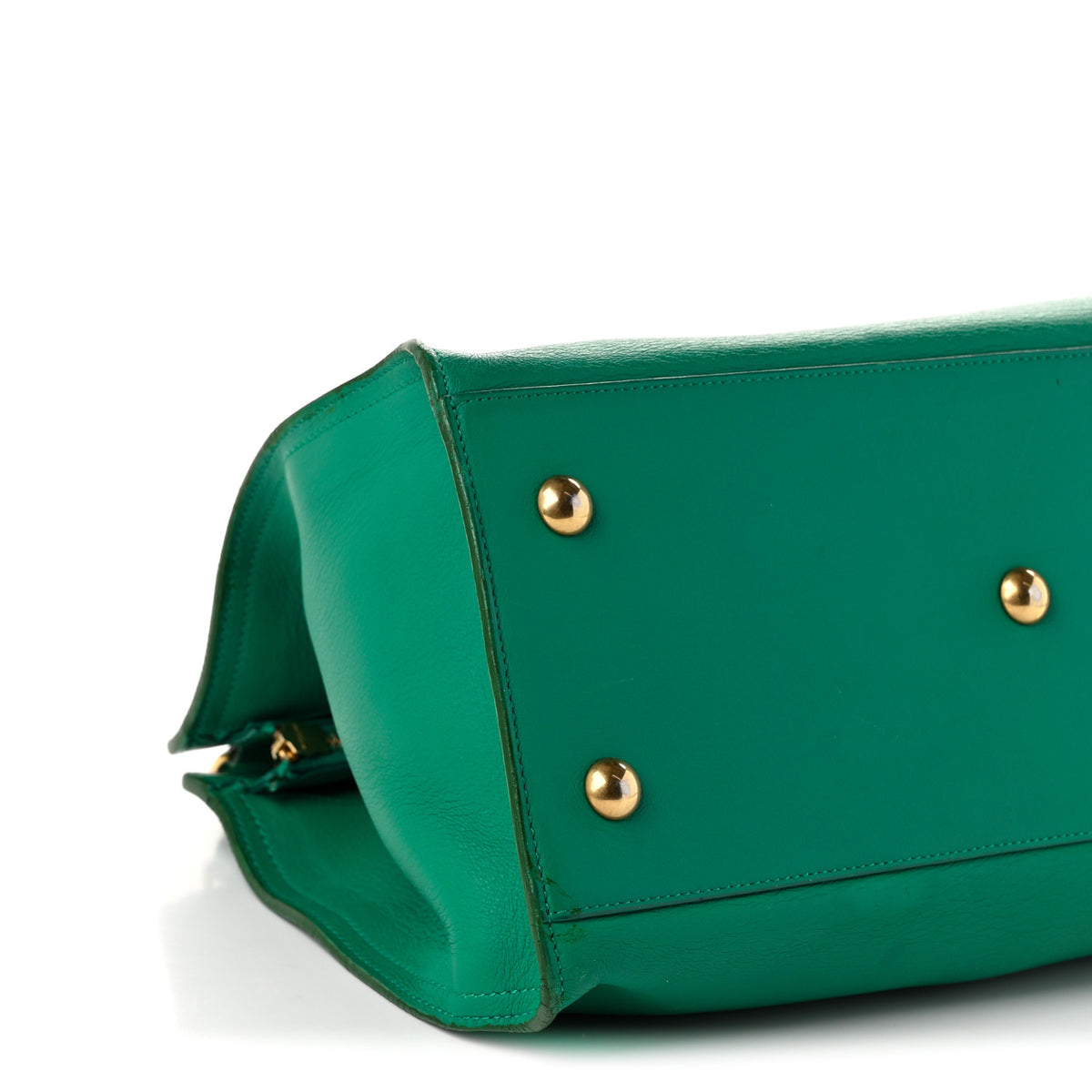 Calfskin Small Classic Y Cabas Green