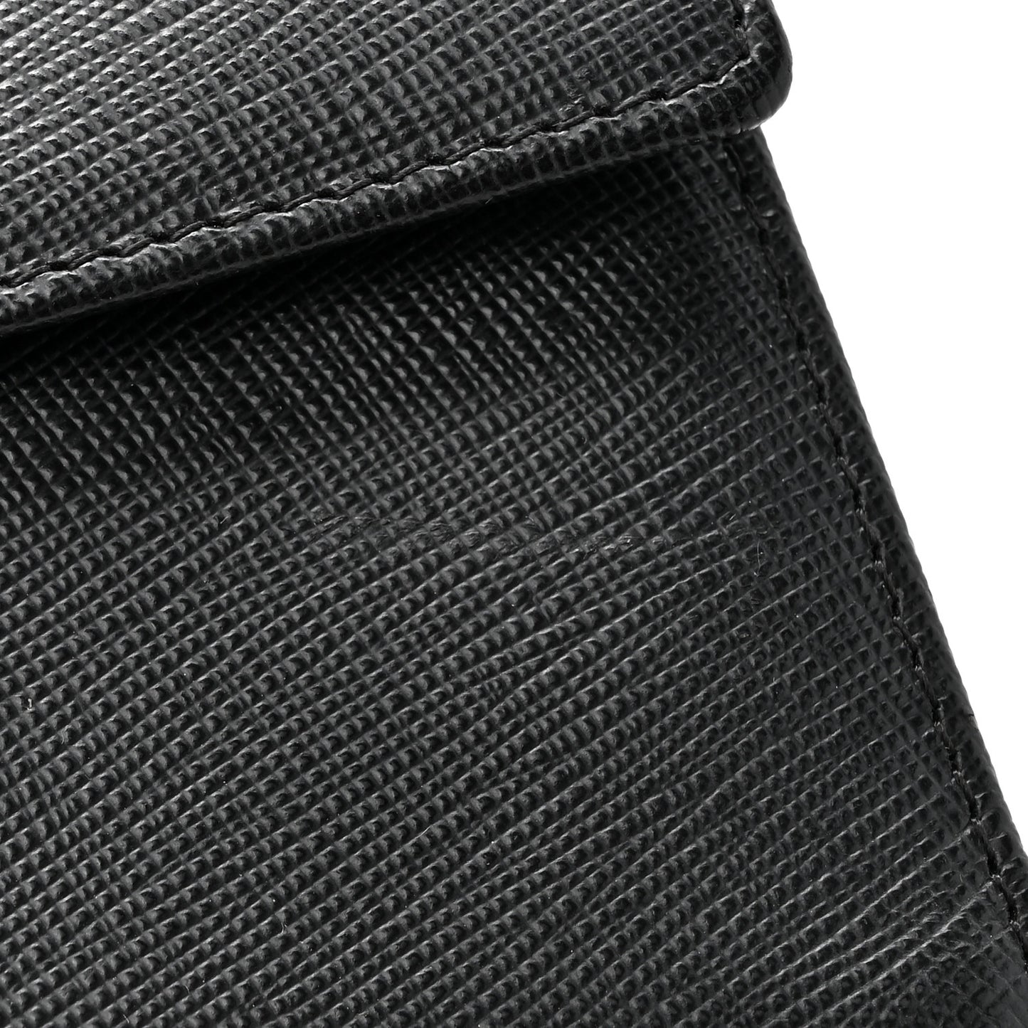 Saffiano Metal Flap Wallet Black