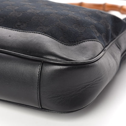 Gucci Monogram Bamboo Top Handle Bag Black 9 of 10