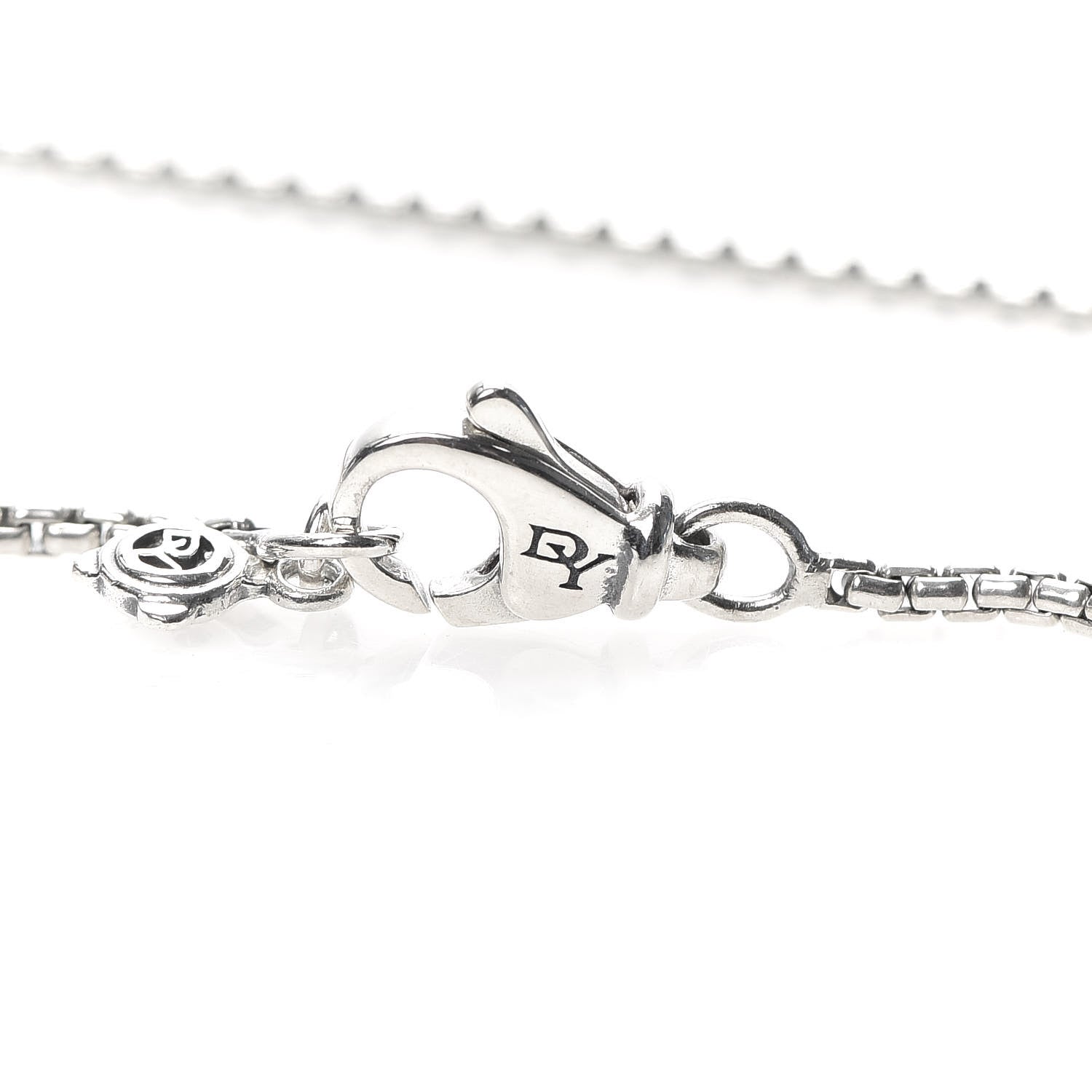 David Yurman Sterling Silver Diamond 10mm Labyrinth Pendant Necklace 4 of 4