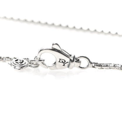 David Yurman Sterling Silver Diamond 10mm Labyrinth Pendant Necklace 4 of 4