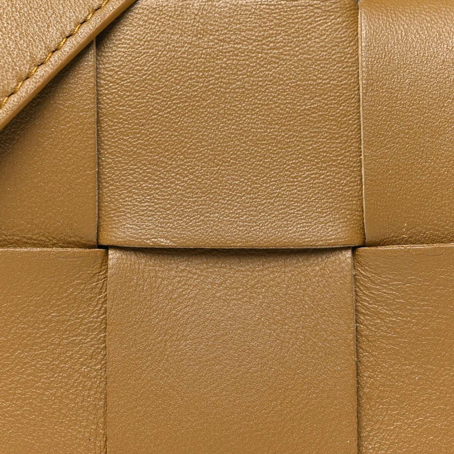 Bottega Veneta Lambskin Maxi Intrecciato Extra Mini Cassette Crossbody Bag Ochre 7 of 9