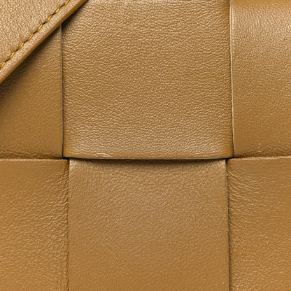 Bottega Veneta Lambskin Maxi Intrecciato Extra Mini Cassette Crossbody Bag Ochre 7 of 9